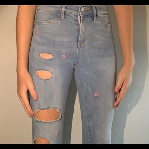 Old navy flower jeans